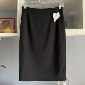 Escada Black Wool Mohair Straight Pencil Skirt Women's Size 36 US 6 Career Work